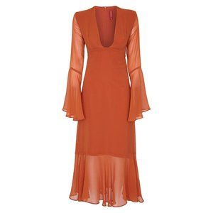 STAUD Luca Dress in Spice L